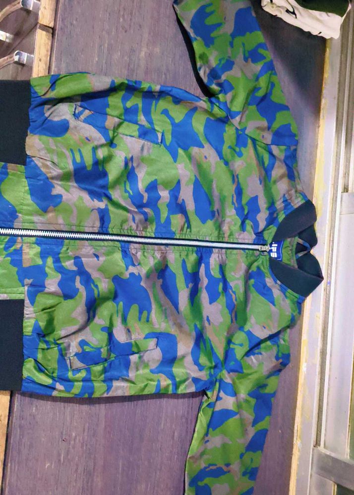 Stylish Camo Print Jacket