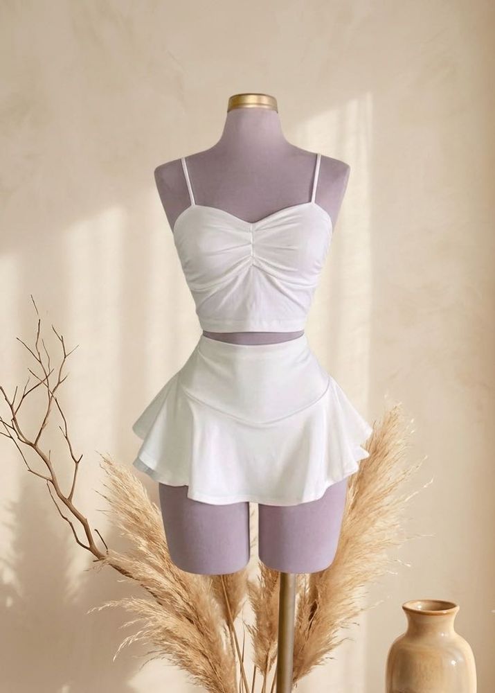 White Tank Top with Built-in Bra