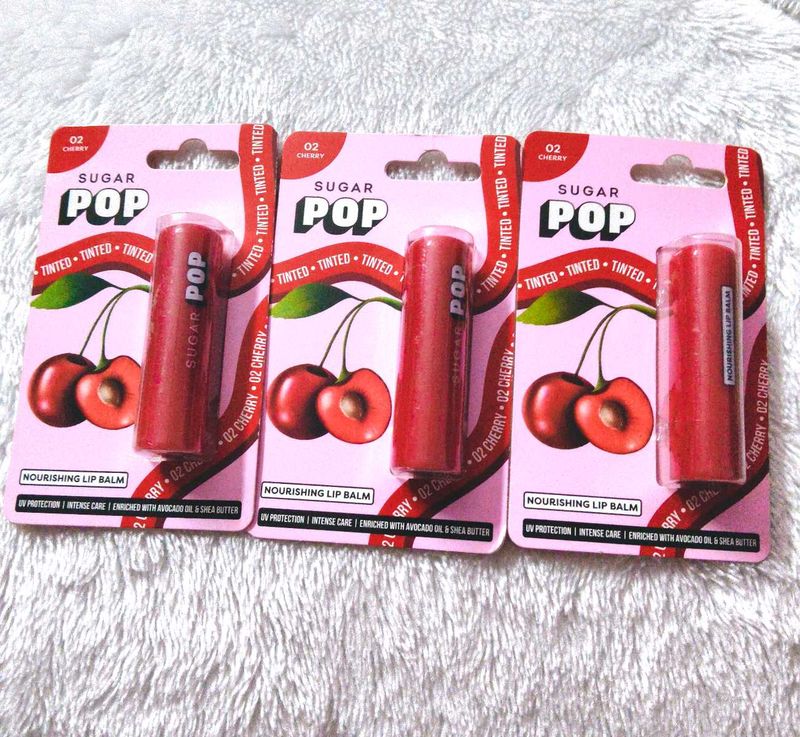 Sugar Pop Nourishing Lip Balm - Cherry Tinted 3