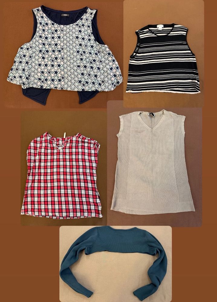 combo of 5 tops