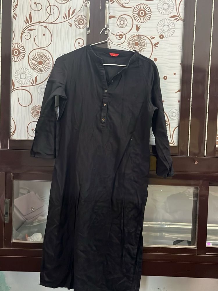 Classic Black Kurta