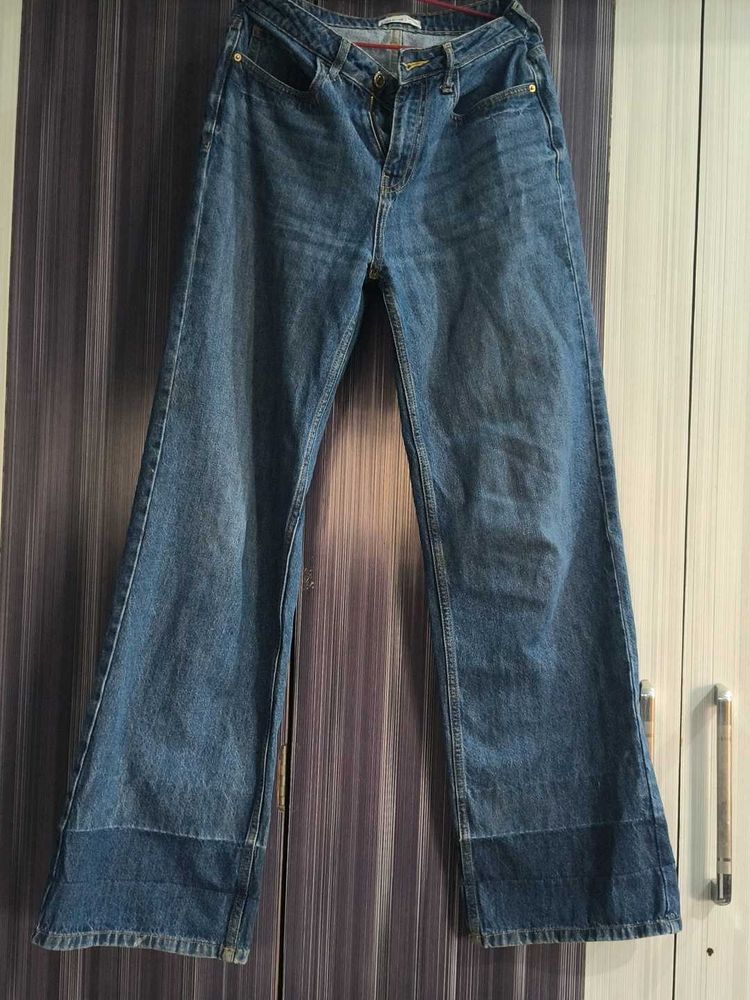 Wide Leg Denim Jeans