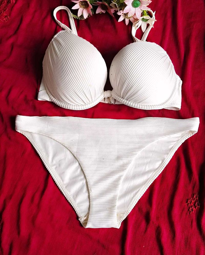 off-white H&amp;m bikni set