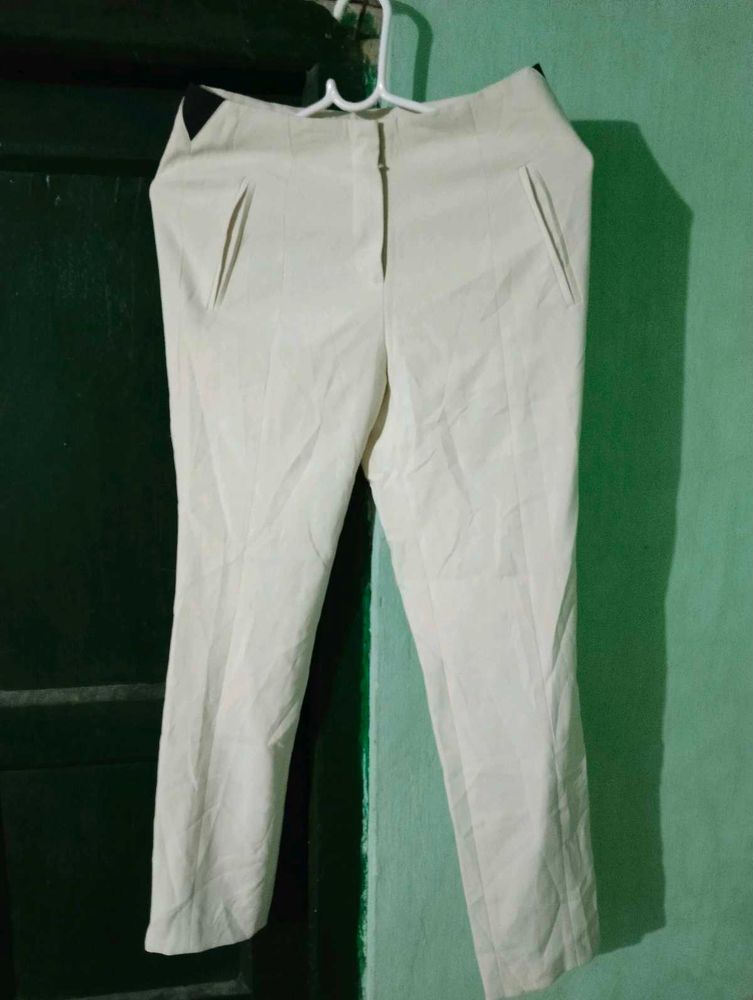 Offer prices,Length 35,Cream Tailored Trousers