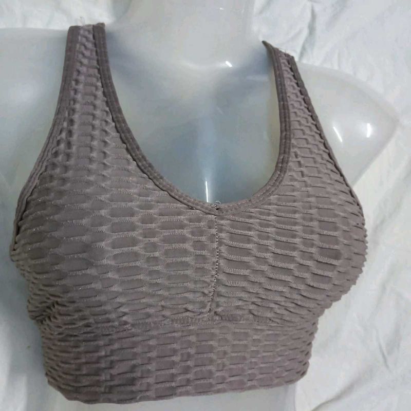 ⚛️ Textured Sports Bra for Women