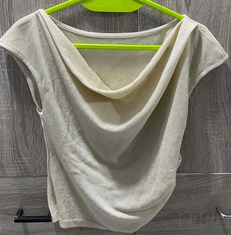 Shimmery Cowl Neck Top