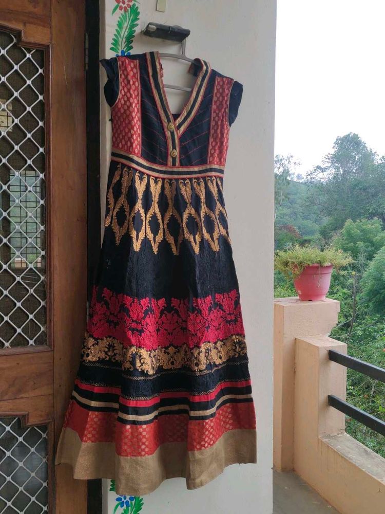 BLACK Anarkali Suit set
