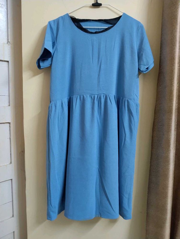 Sky Blue Casual Dress