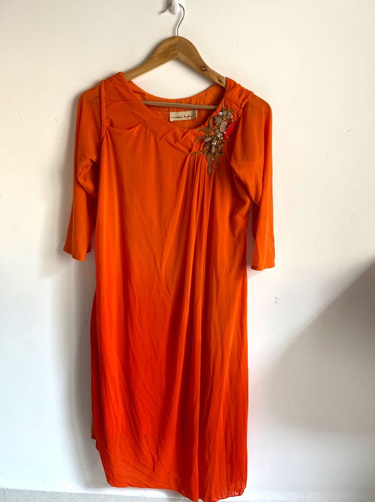 Beautifull Orange Kurtha