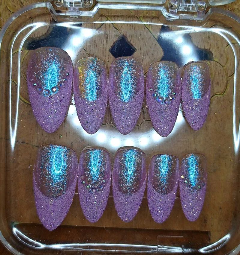 Lavender Haze  Sugar Dust Press On Nails