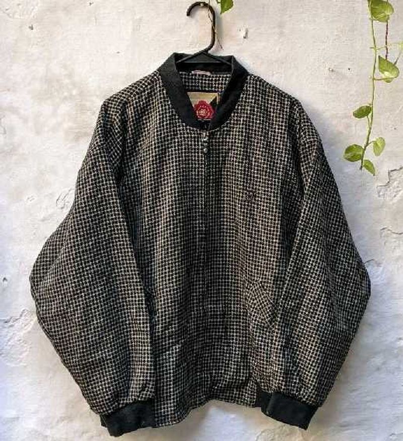 Men's Classic Checkered Bomber Jacket