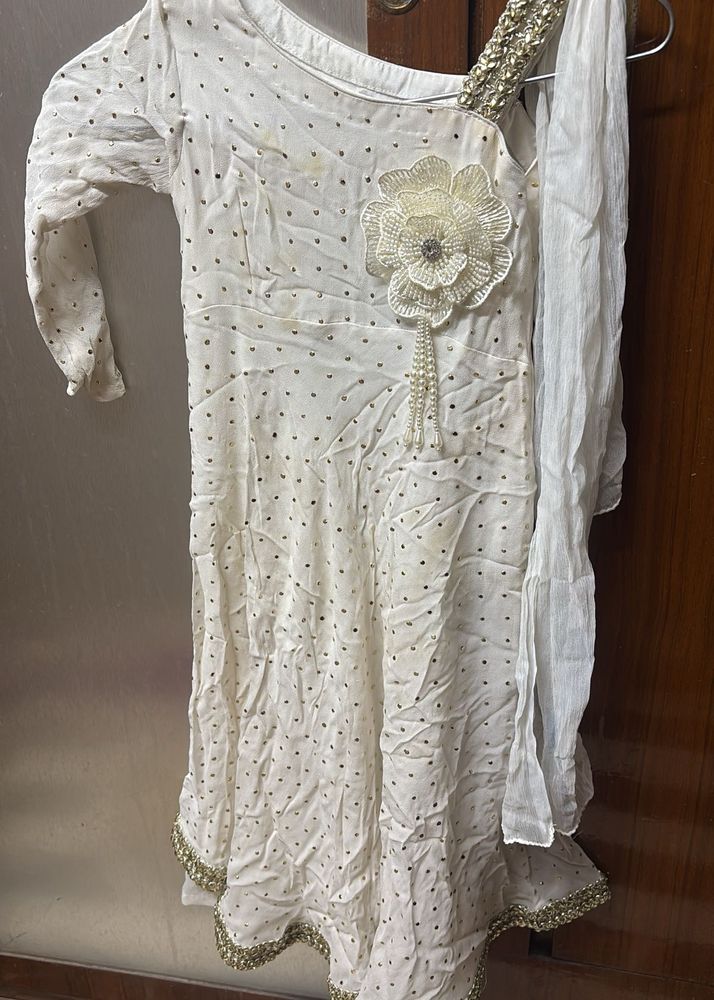 White frock with Embellishments