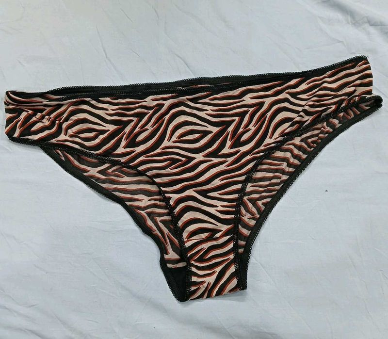 ♥️ Sheer Zebra Print Bikini Briefs