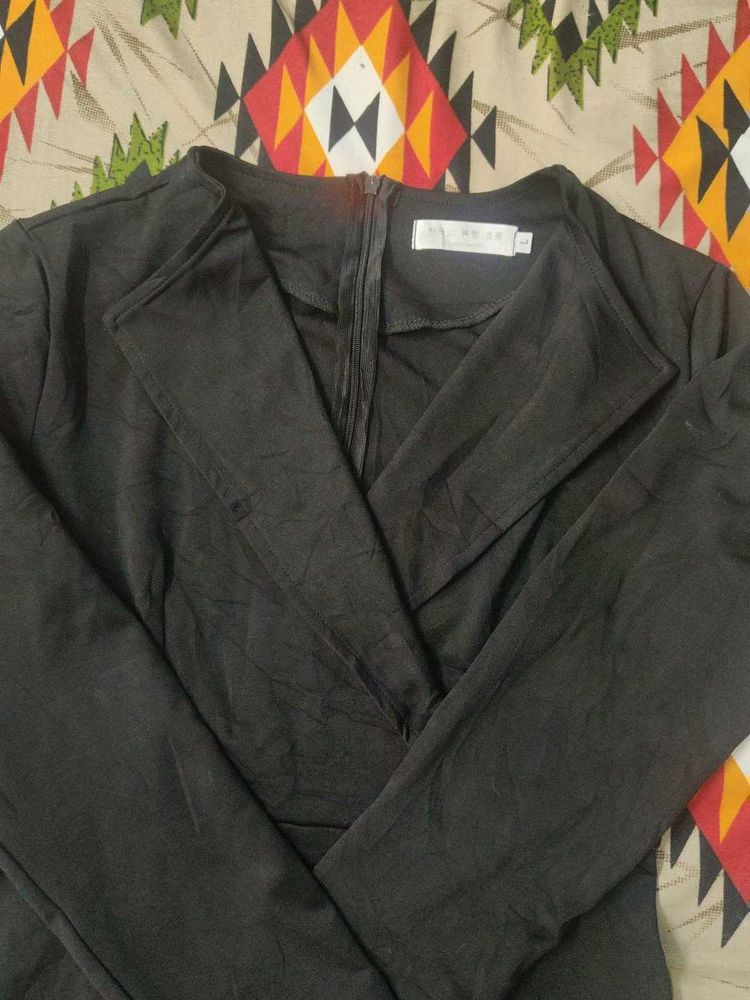 pure black colour korean bodycon ,SIZE=XL