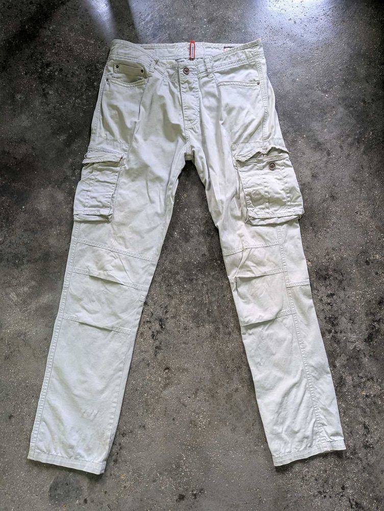 Mike &amp; Code Cargo pants | White | Y2K Streetwear