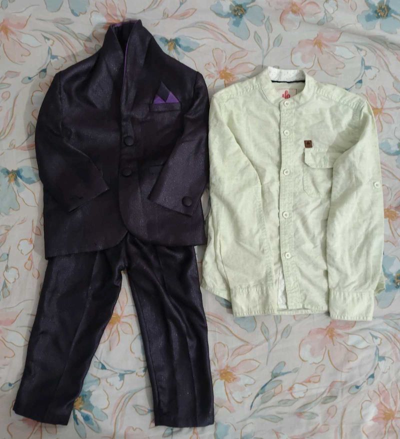 Boys' Outfit: Blazer, Pants &amp; Shirt