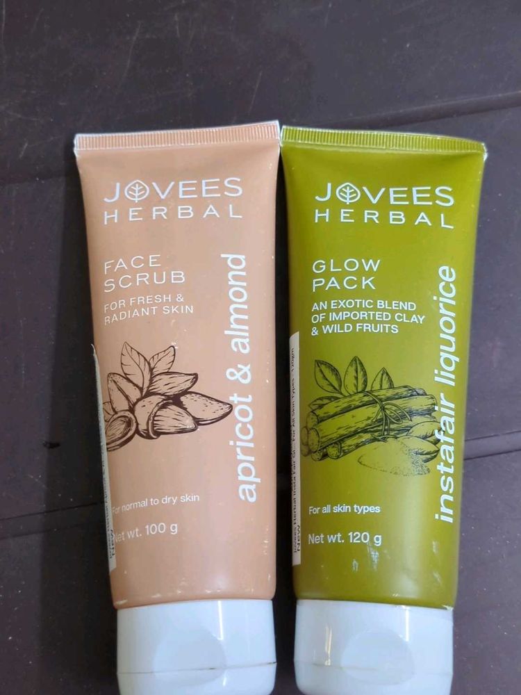 Jovees Herbal Face Scrub &amp; Glow Pack