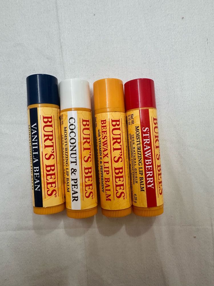 Burts Bees lip balm set -4