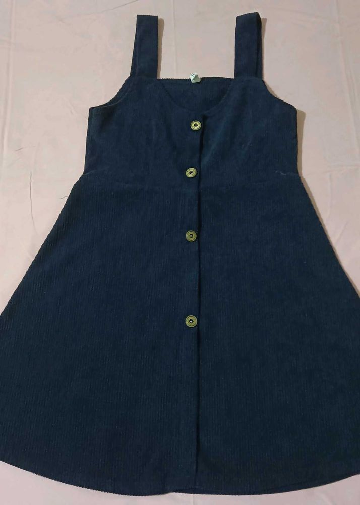 Cute Navy Button-Down Dress