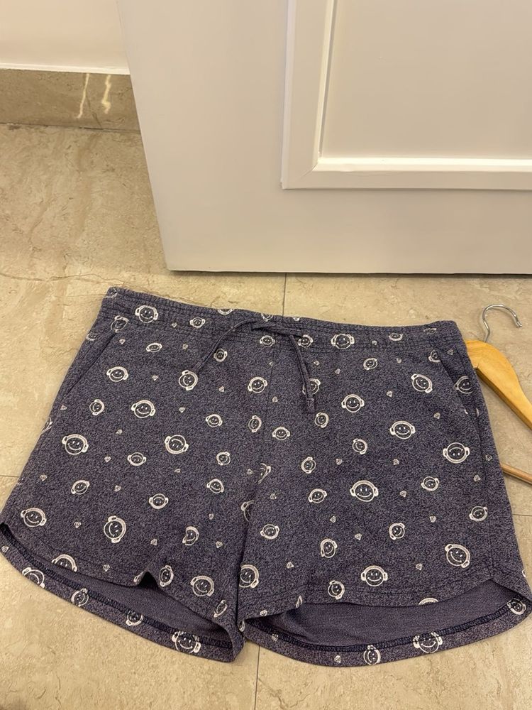 Cute Smiley Face Pajama Shorts