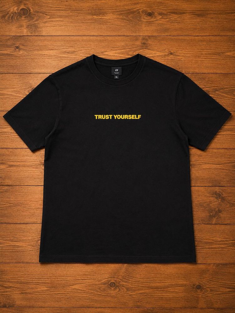 H&amp;M Men's Black "Trust Yourself" T-Shirt