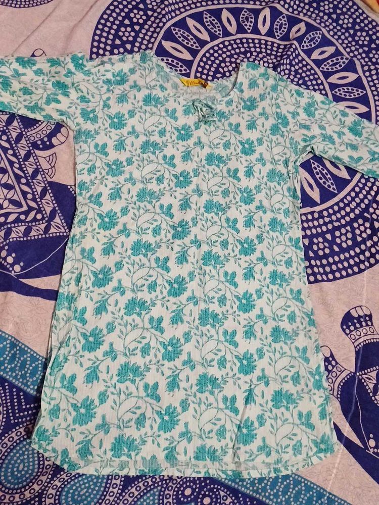 Beautiful Blue Floral Kurta