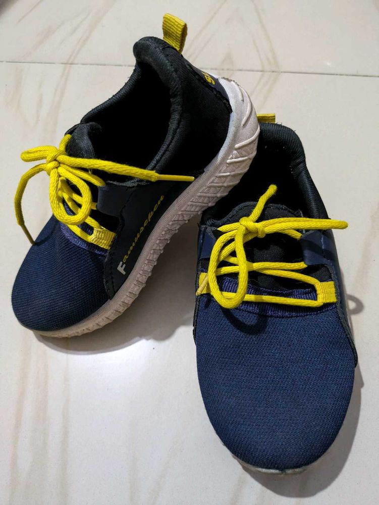 Kids Blue &amp; Yellow Sneakers
