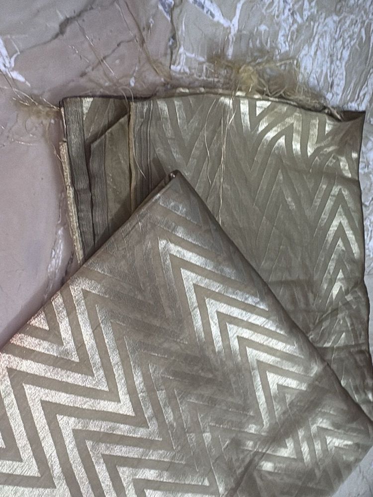 Elegant Golden Chevron fabric