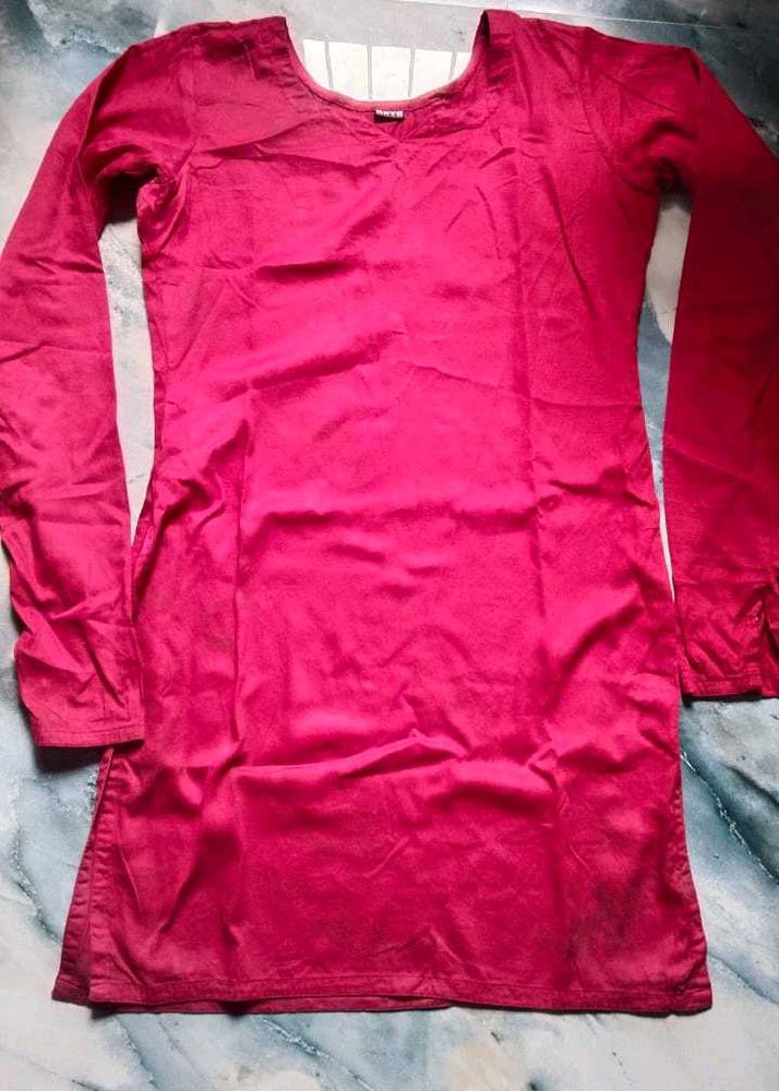 Women's maroon  Kurta