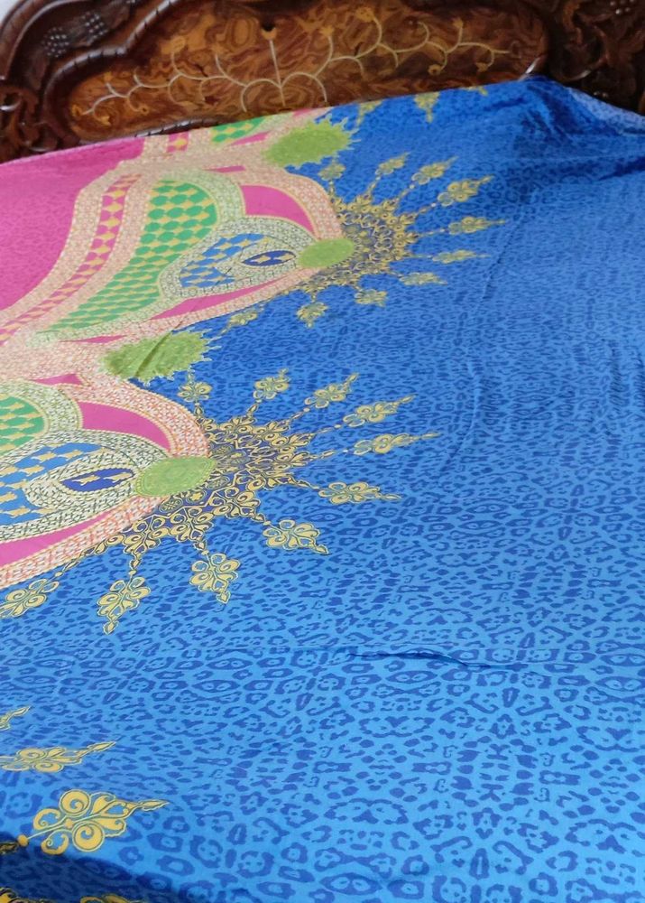 Vibrant Blue &amp; Pink  bedsheet