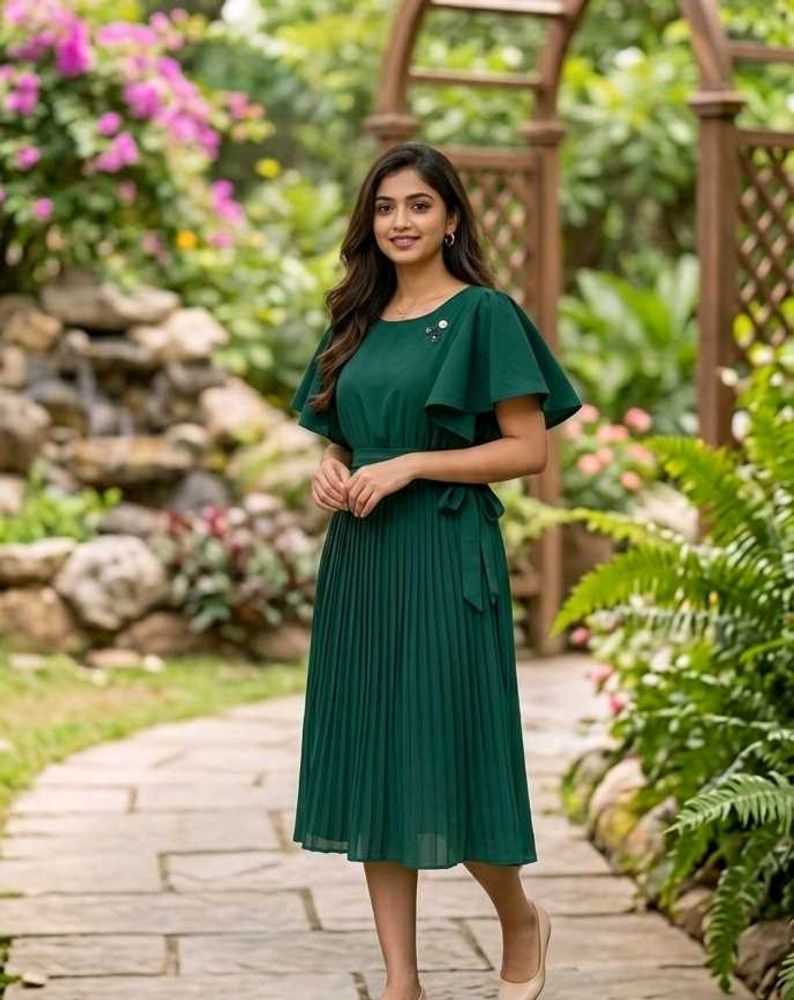 Gorgeous Deep Green Birthday Frock