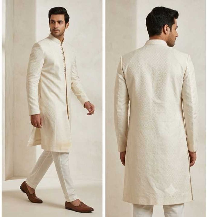Elegant Men's Sherwani Style Kurta