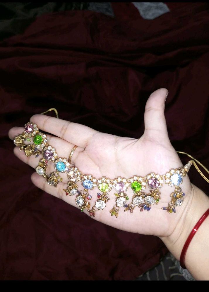 Sparkling Gemstone Dangle Necklace