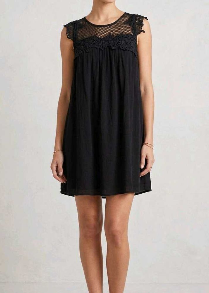 Black Dress with Lace Detail