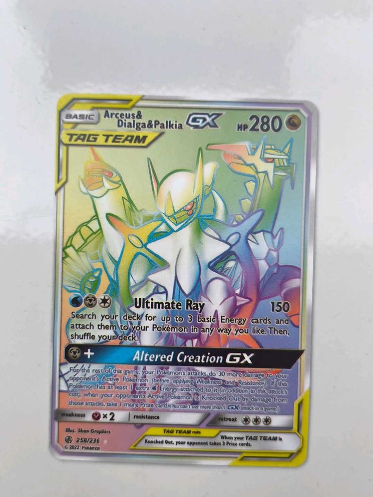 Arceus &amp; Dialga Palkia GX Tag Team Card