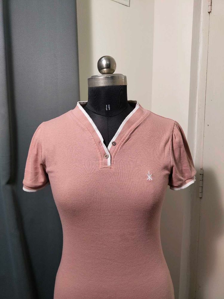 Roadster Pink Polo Style Dress