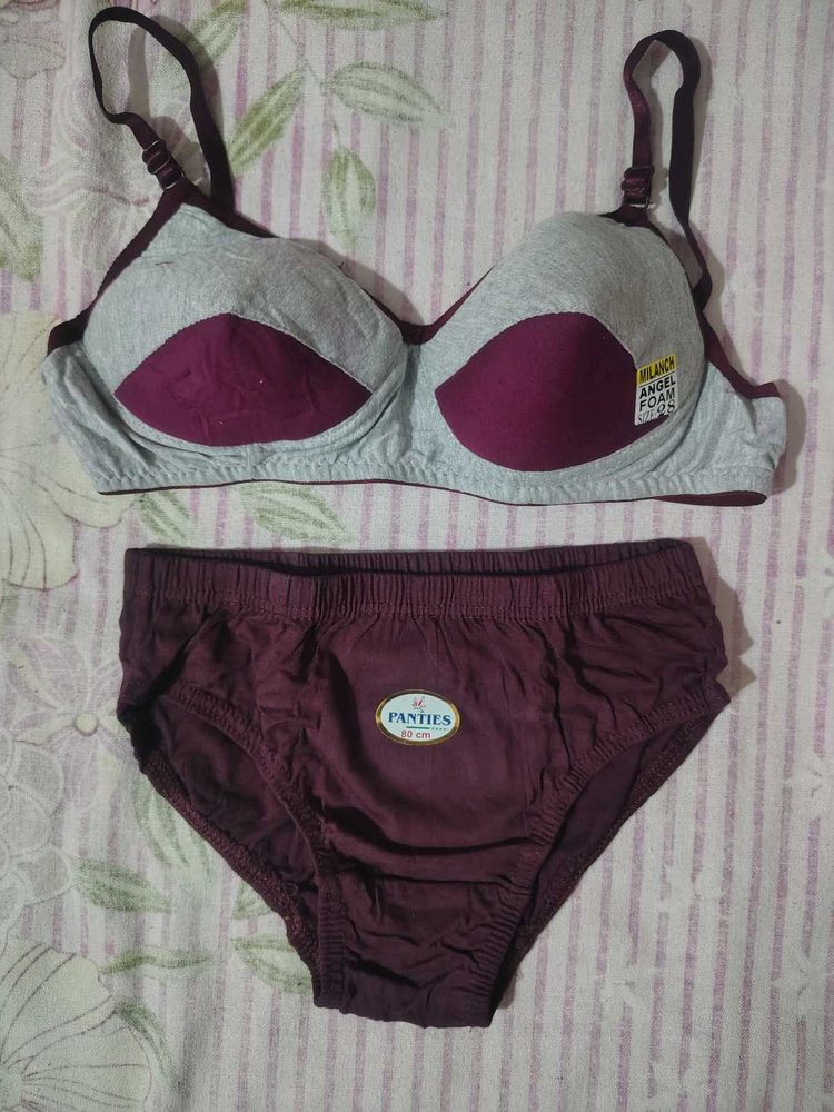 Comfortable Bra &amp; Panty 80cm. Set