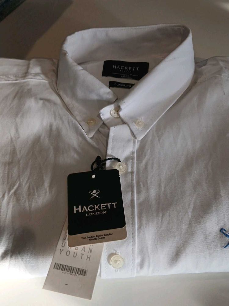 Hackett London White Classic Fit Shirt