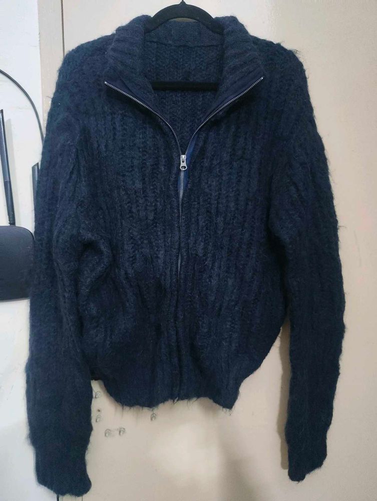 Cozy Knit Zip-Up Jacket