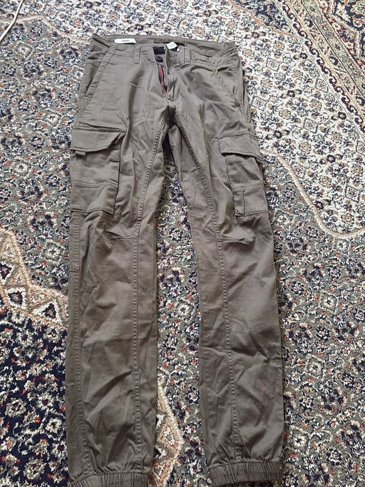 Women Cargo Pants - Olive Green