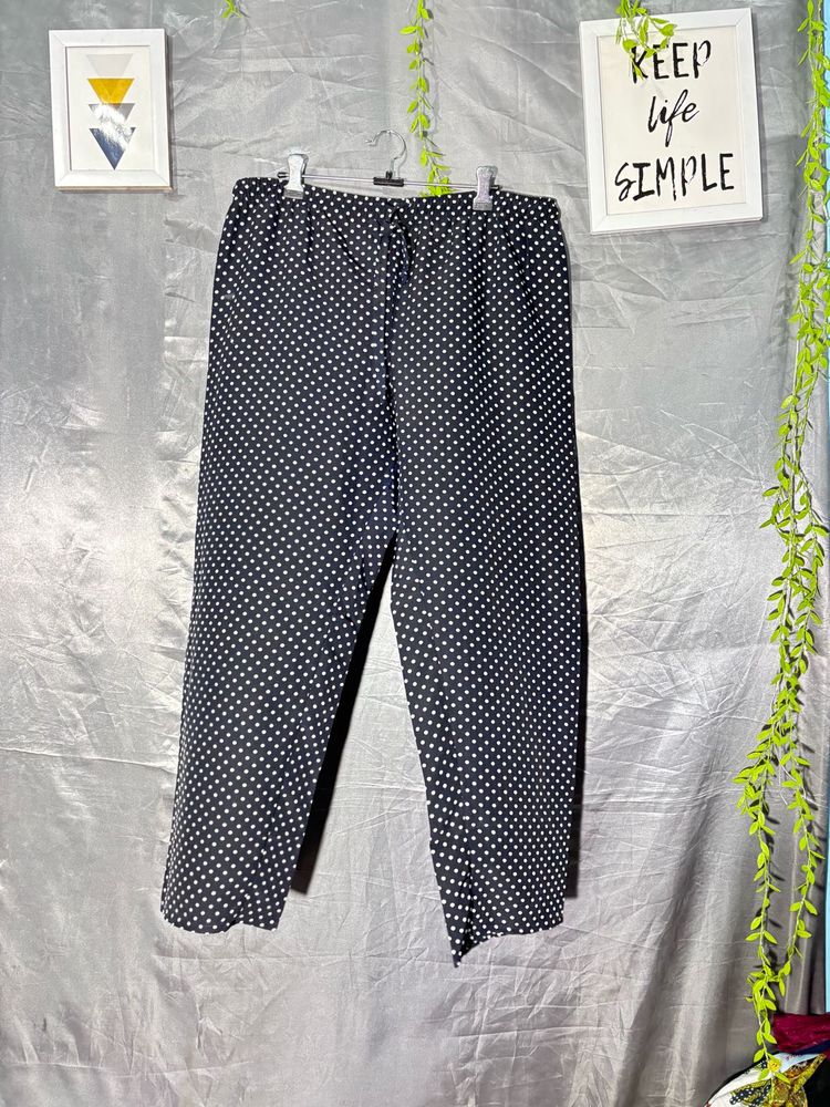 Blue and white Polk dot pant