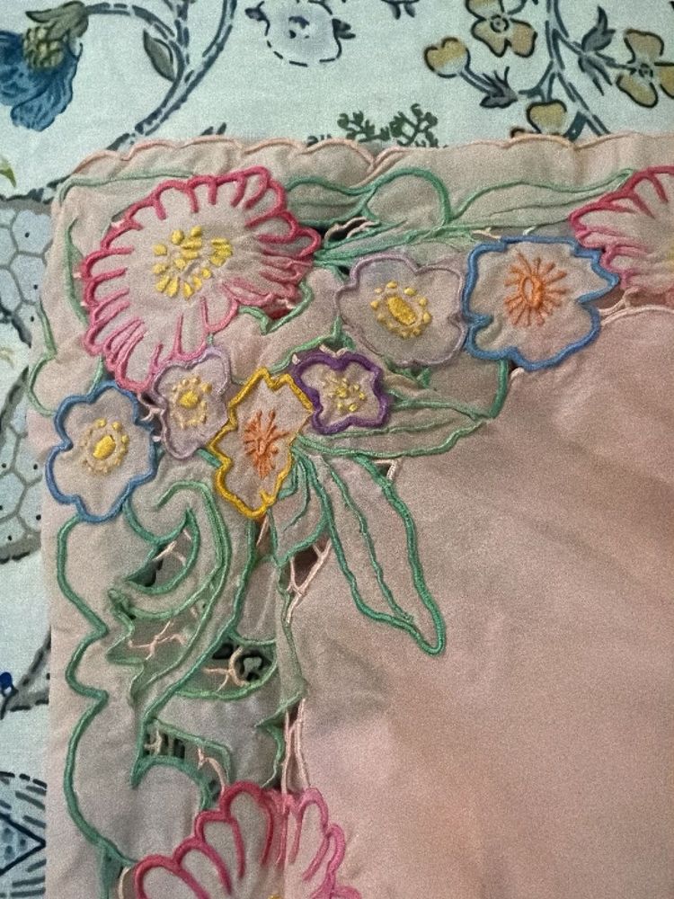 Elegant Peach Saree with Floral Embroidery