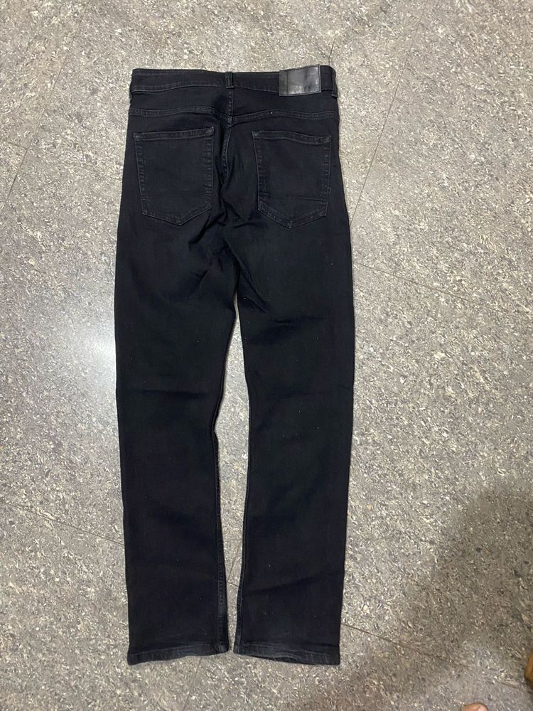 higlander Men's Black Slim straight Fit Jeans