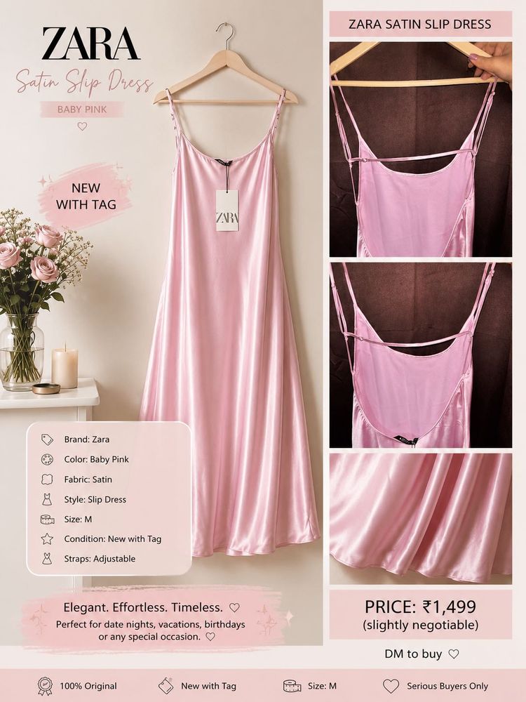 ZARA PINK SLIP DRESS
