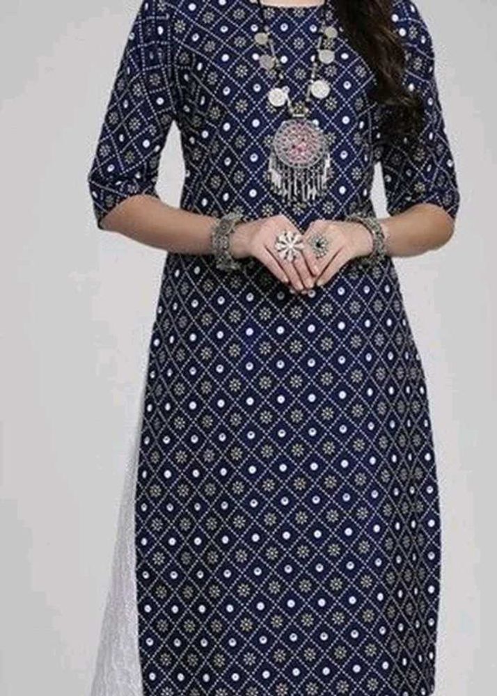Elegant Blue Printed Kurta