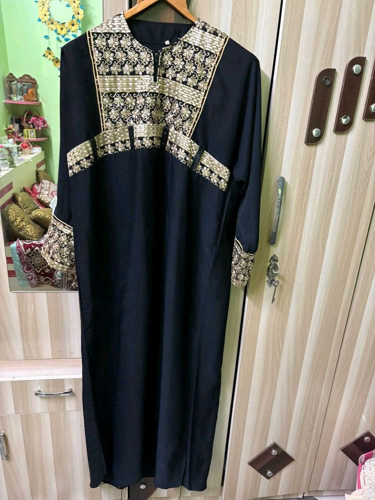 Embroidered Black burkha