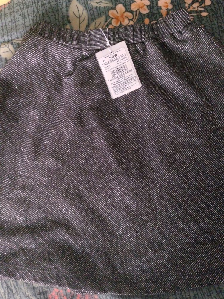 Black Shimmer Skirt For 3-5 Year Girl