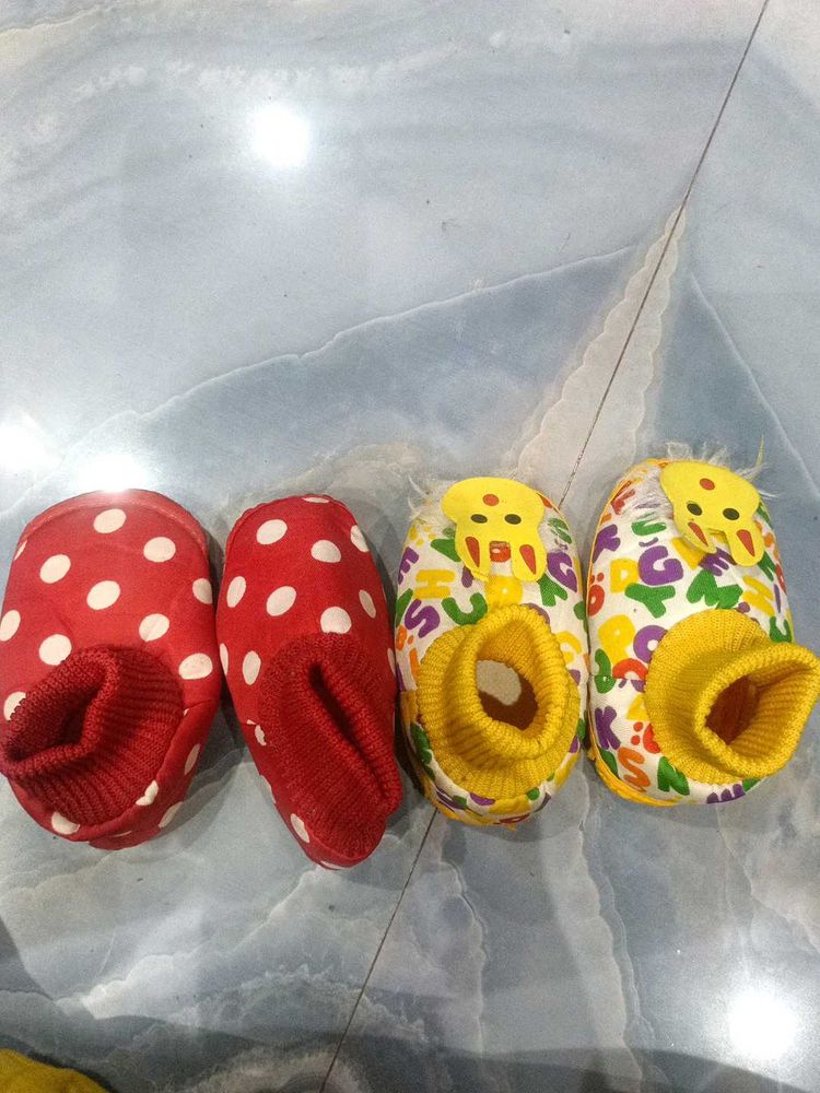 Adorable Baby Booties - 2 Pairs