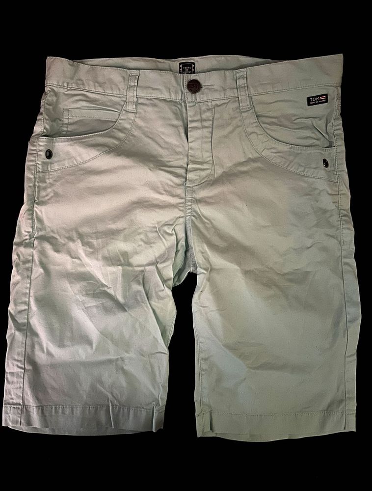 Men's Light Green Casual Shorts
