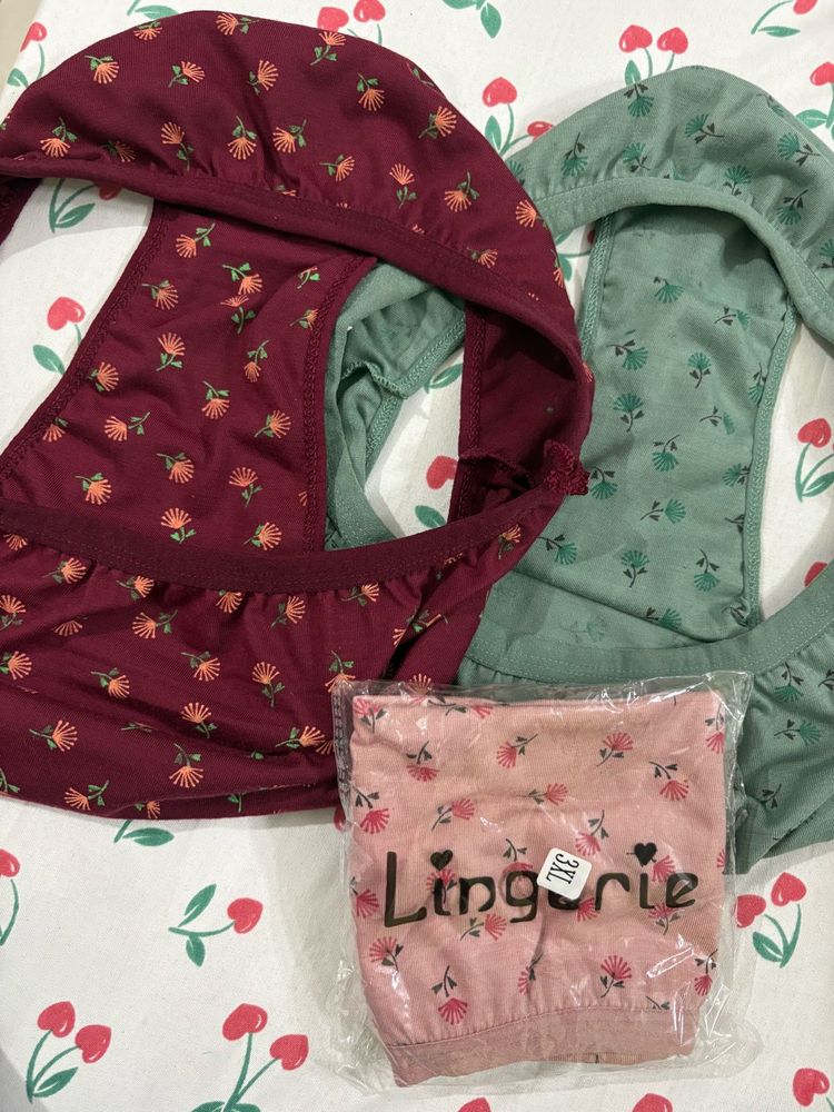 Floral Print Women's Panties - Pack of 3